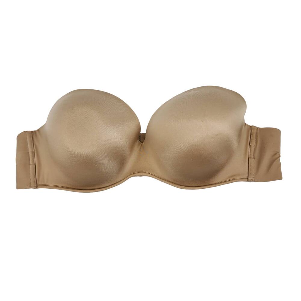 Cacique Nude Tan Strapless Full Coverage Back Closure Underwire Bra Size 42C